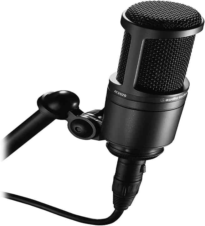 Amazon.com: Audio-Technica AT2020 Cardioid Condenser Studio XLR Microphone,  Black, Ideal for Project/Home Studio Applications: Musical Instruments