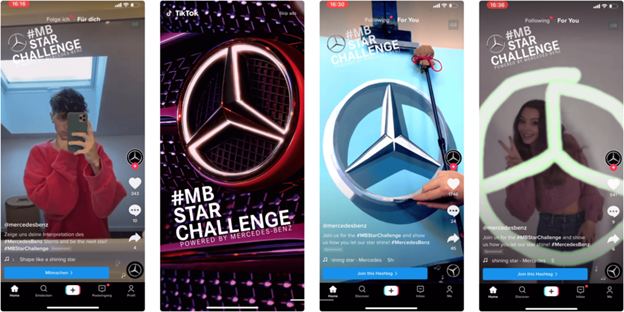 TikTok Marketing By Mercedes Benz - an example on MB post- Source: Jungletop